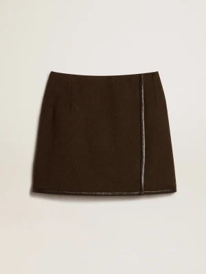 Flash Sale Minissaia de lã cor de cortiça MULHER Saias e Shorts