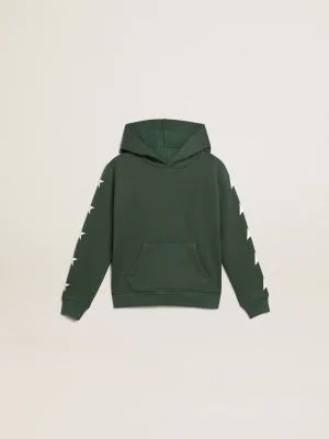 Shop Moletom com capuz verde brilhante Roupas de cima (4-12 years)