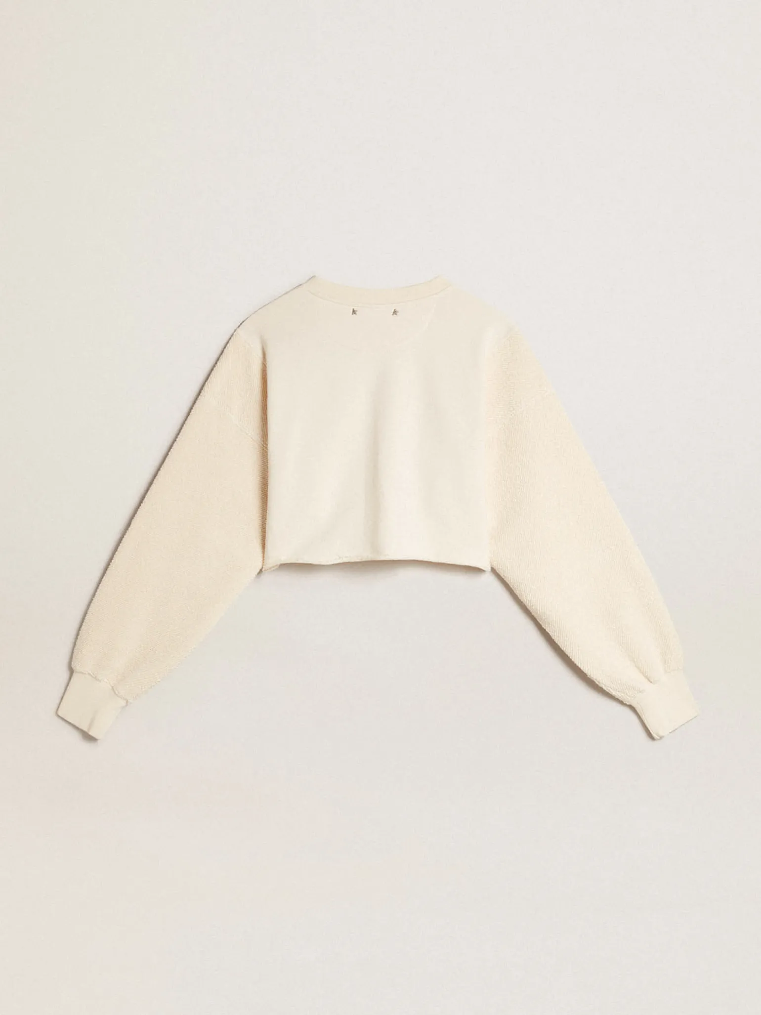 Clearance Moletom cropped de algodão branco usado MULHER Moletons