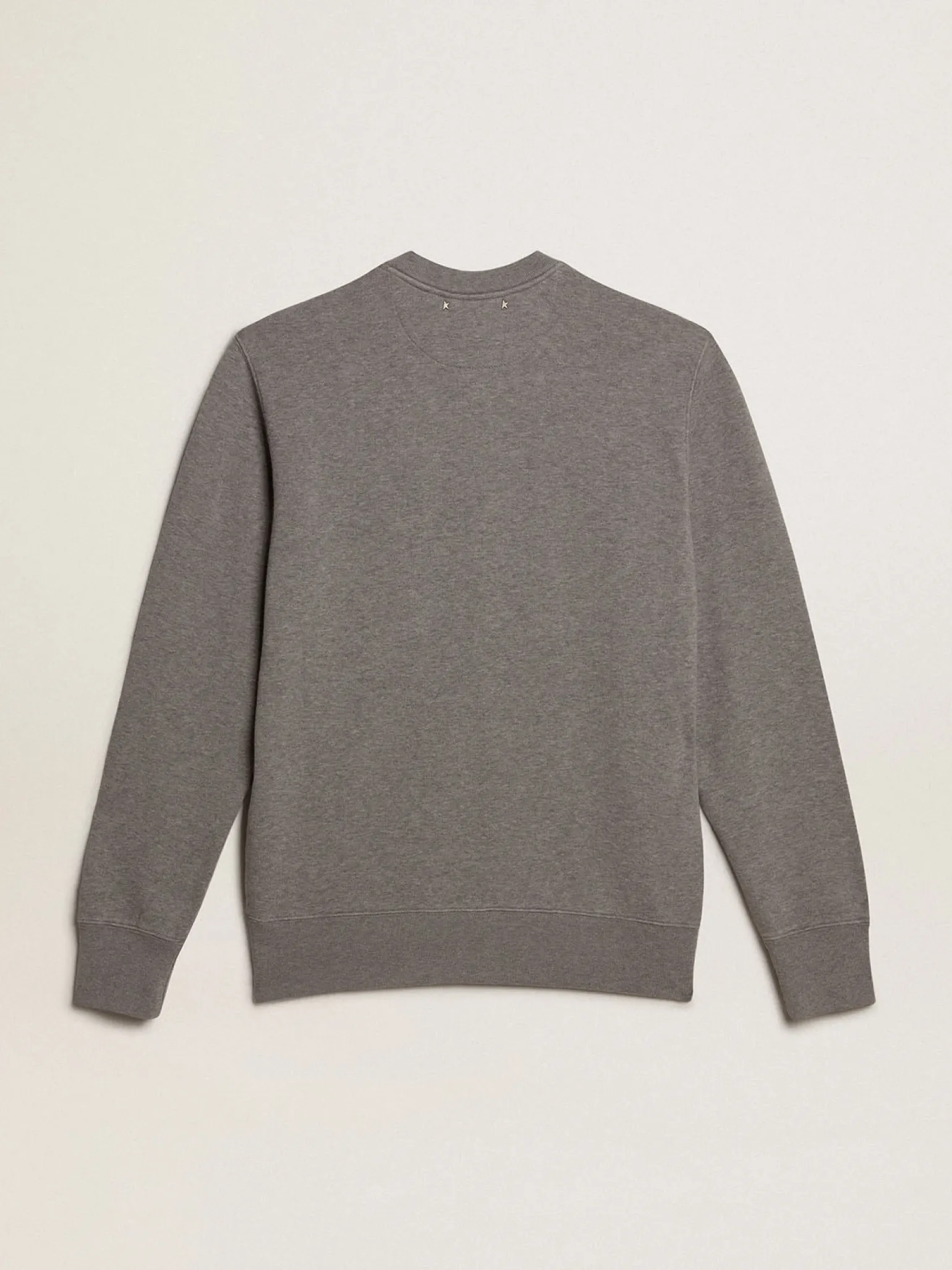 Flash Sale Moletom de algodão cinza mescla com escrita bordada Moletons