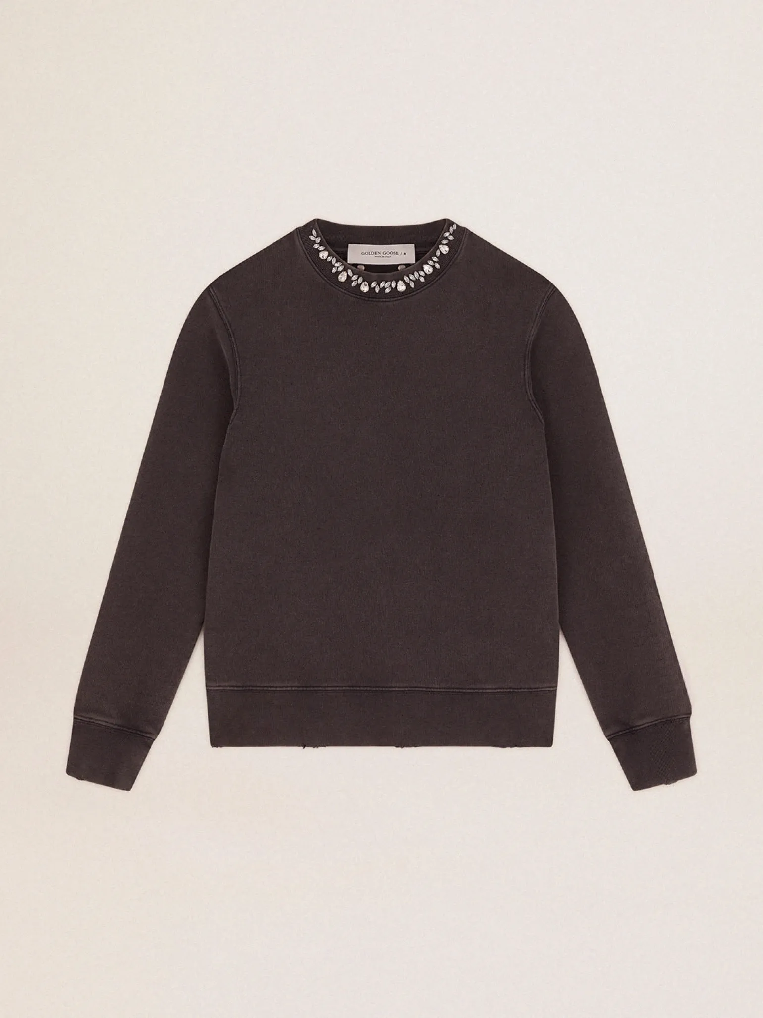 Store Moletom feminino cinza antracite com cristais MULHER Moletons