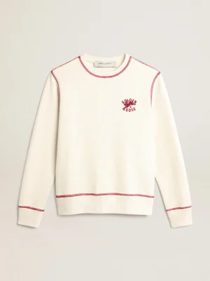 Best Sale Moletom Feminino na cor branco heritage com logo CNY MULHER Moletons