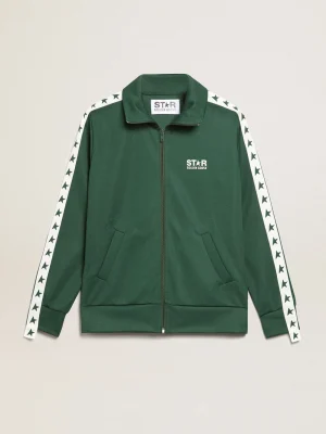 Cheap Moletom feminino verde brilhante com zíper MULHER Moletons