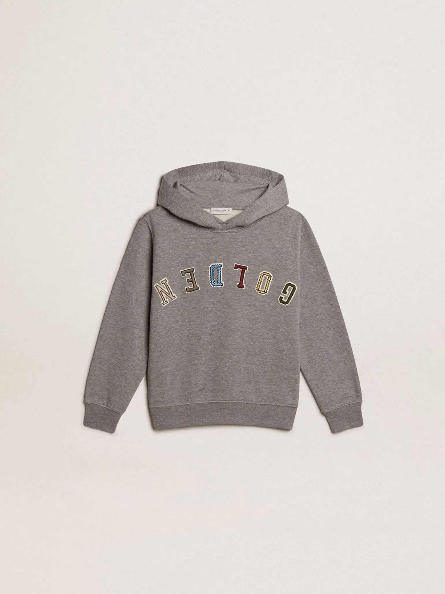New Moletom infantil masculino com capuz de algodão cinza Roupas de cima (4-12 years)