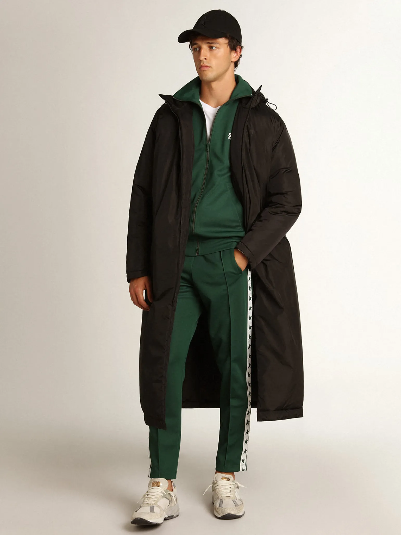 Store Moletom masculino verde brilhante com zíper Moletons