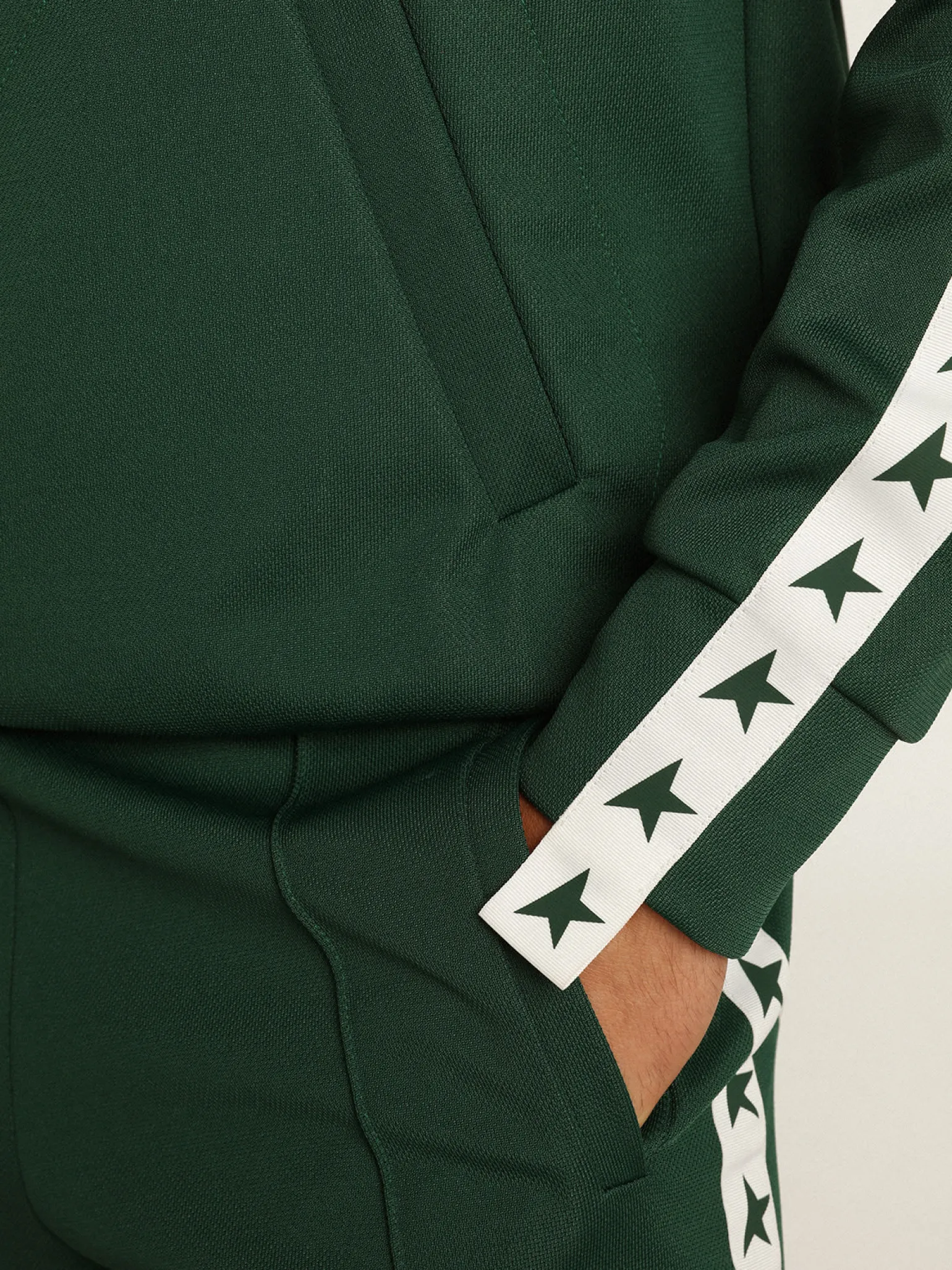 Store Moletom masculino verde brilhante com zíper Moletons