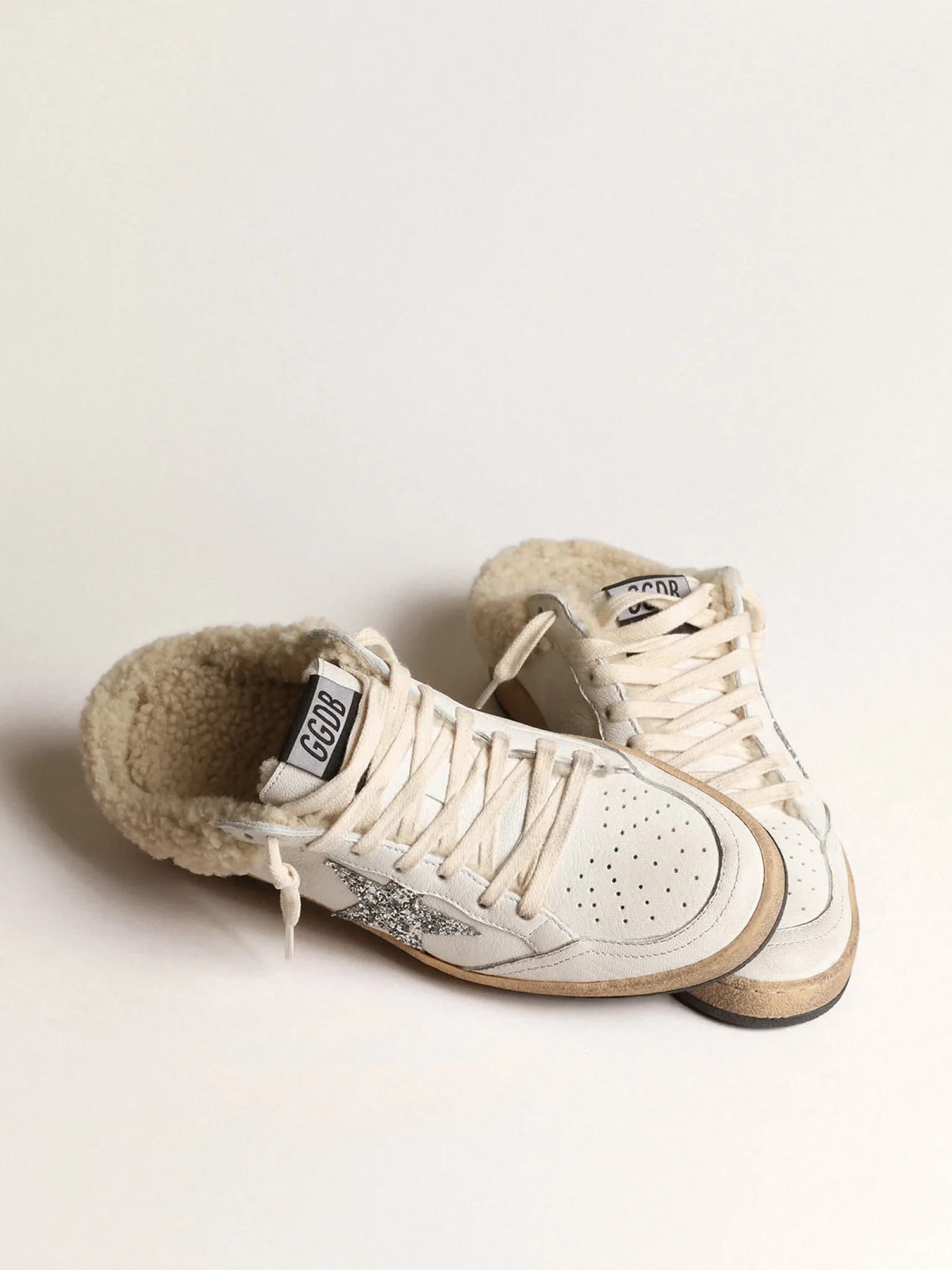 Outlet Mule Ball Star com estrela de glitter e forro de shearling MULHER Ball Star