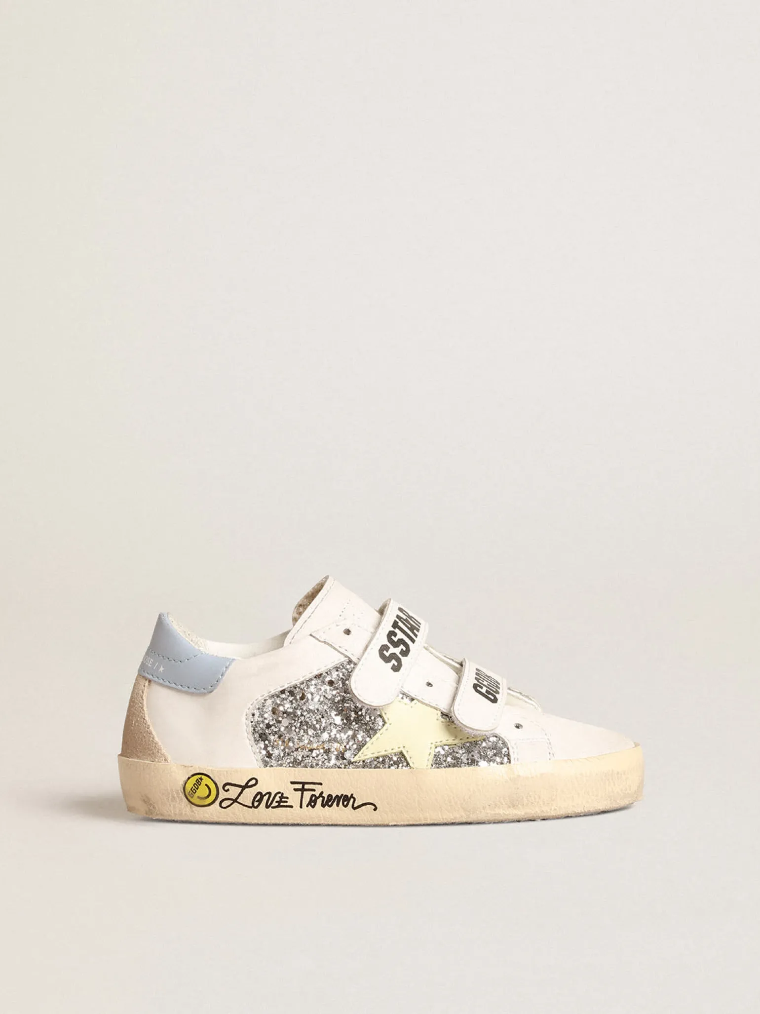 Hot Old School Young base vegetal com estrela amarela e inserções de glitter Meninas (4-10 anos)