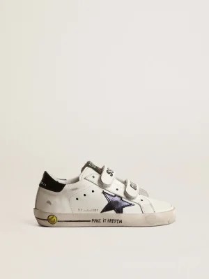 Cheap Old School Young com estrela de couro metálico e talão preto Meninas (4-10 anos) | Meninos (4-10 anos)