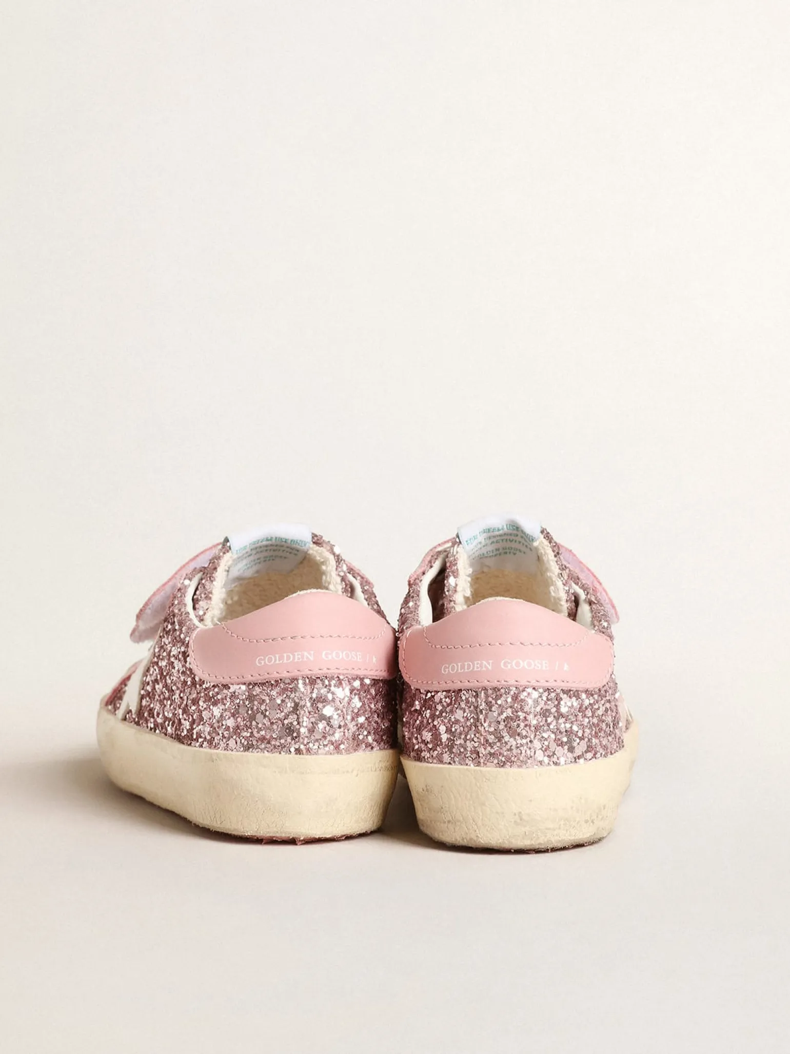 Store Old School Young de glitter lilás com estrela branca e talão rosa Meninas (4-10 anos)