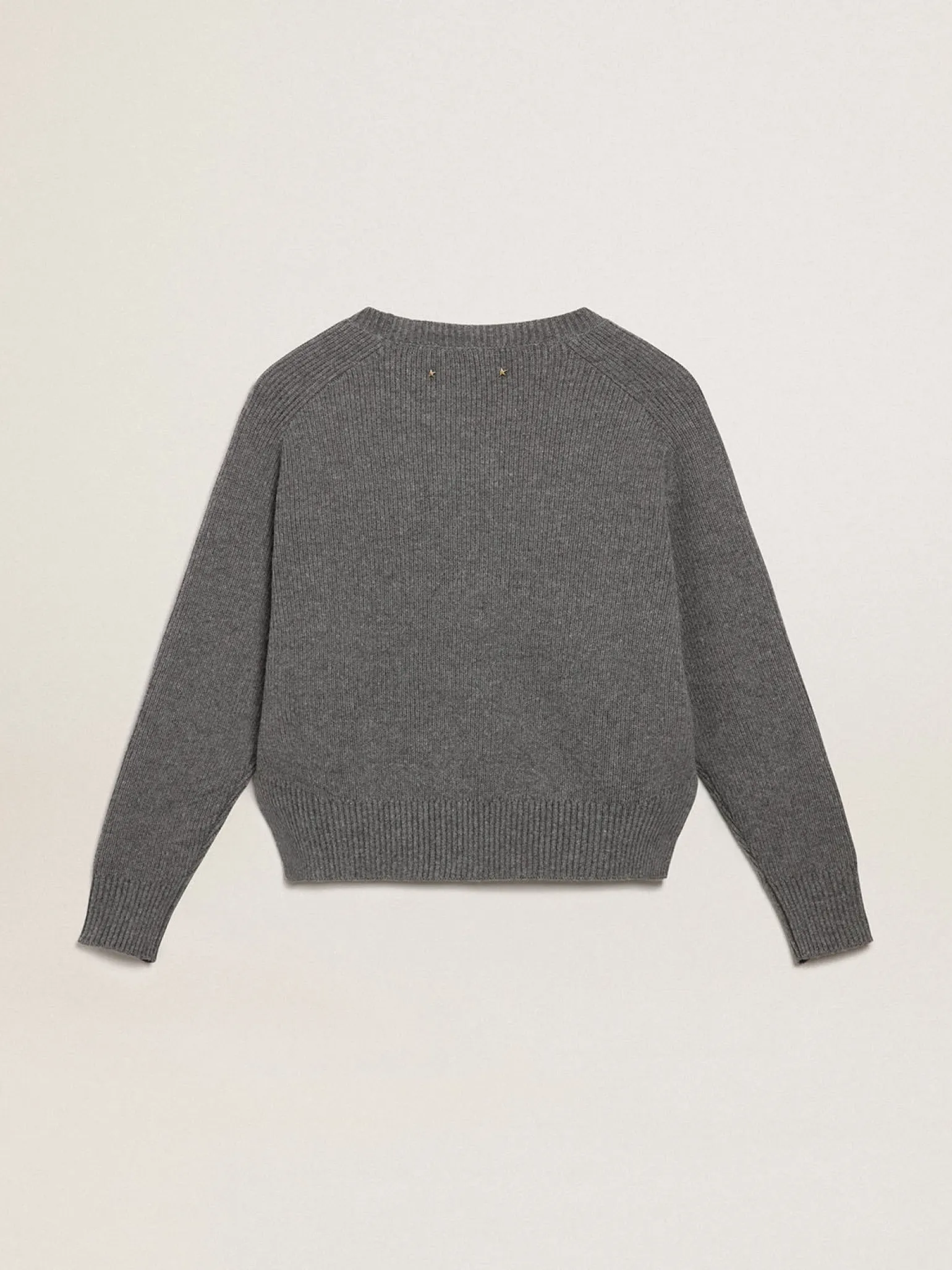 Cheap Pulôver feminino de gola redonda cinza com inscrição de glitter MULHER Malhas