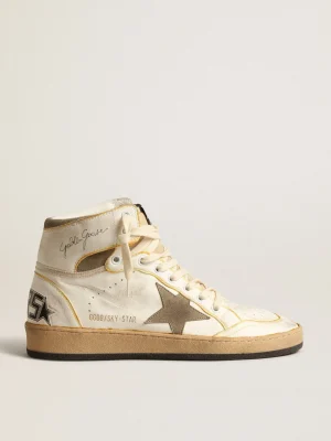 Flash Sale Sky-Star Masculino de napa branca com estrela de suede havana-rosado Sky-Star