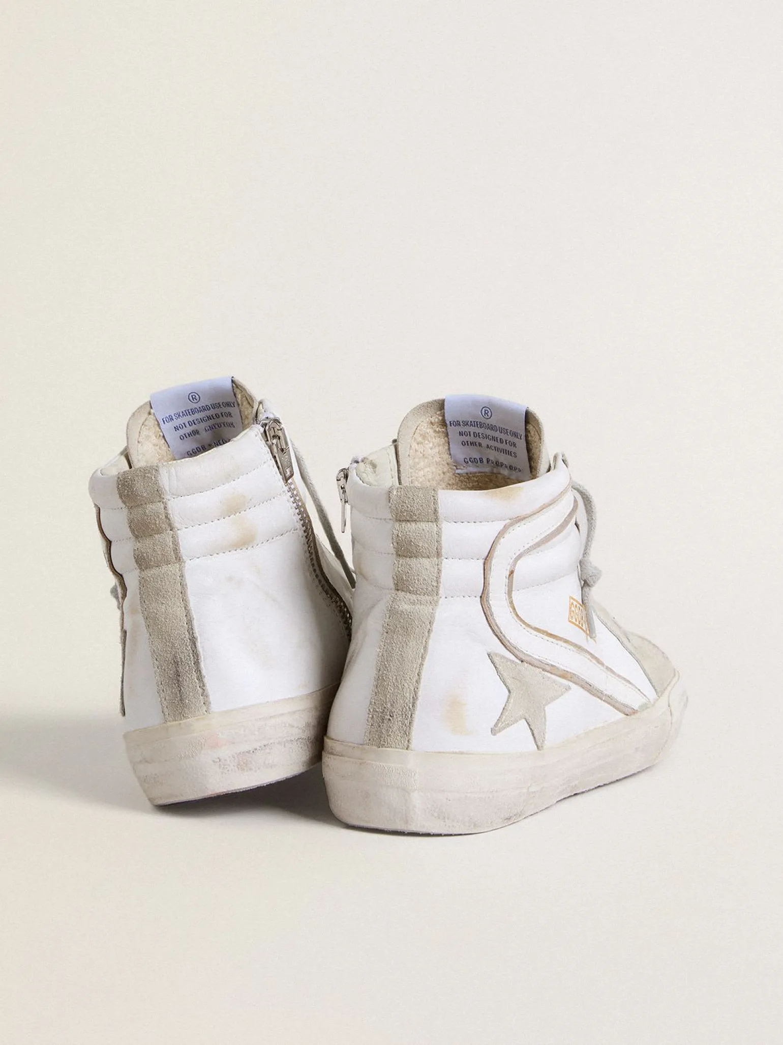 Discount Slide masculino de couro com detalhes de suede Slide
