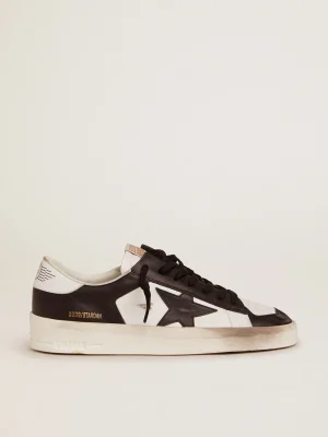 Discount Stardan feminino de couro branco e preto MULHER Stardan