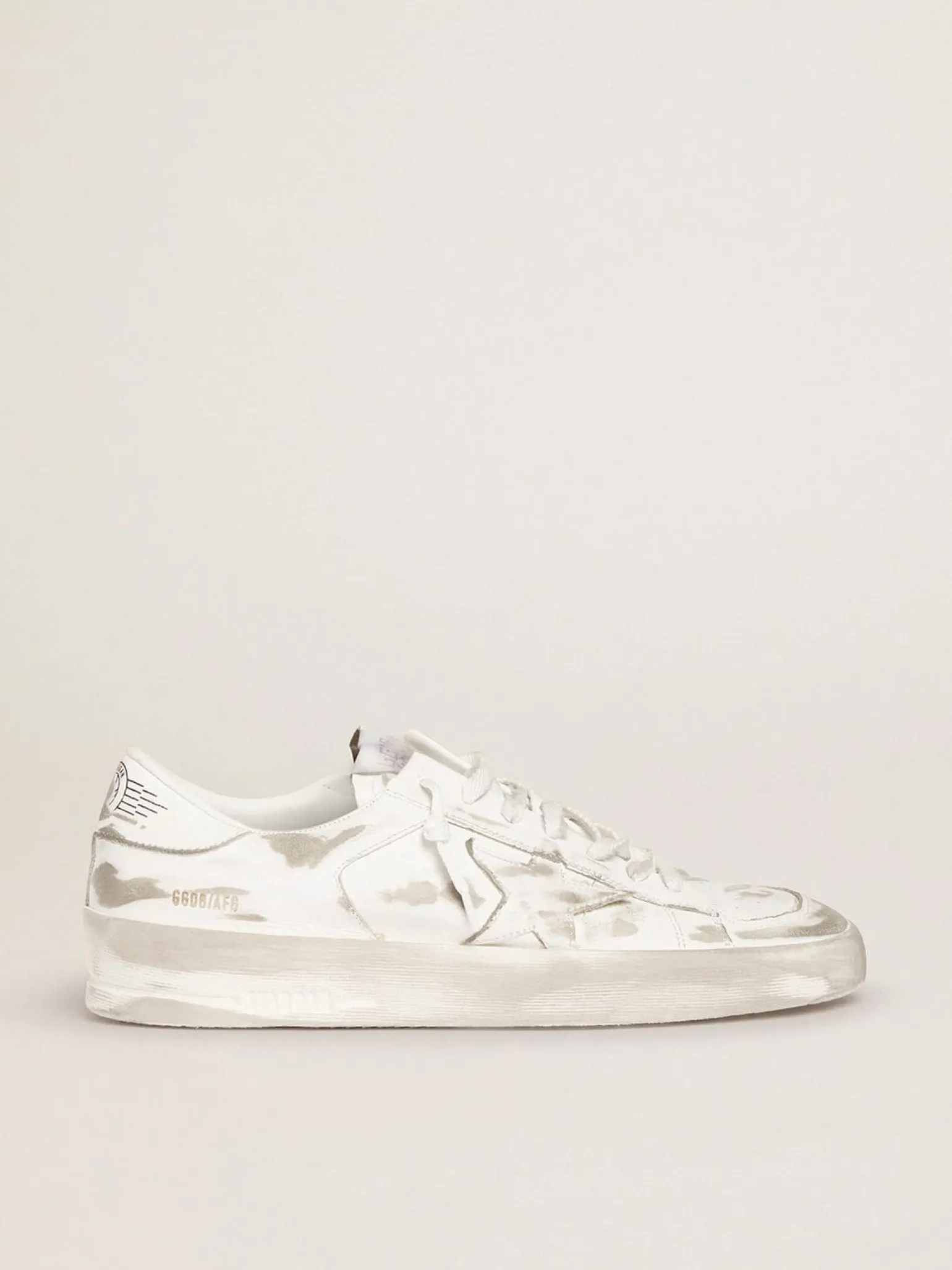 Hot Stardan Masculino branco de couro Stardan