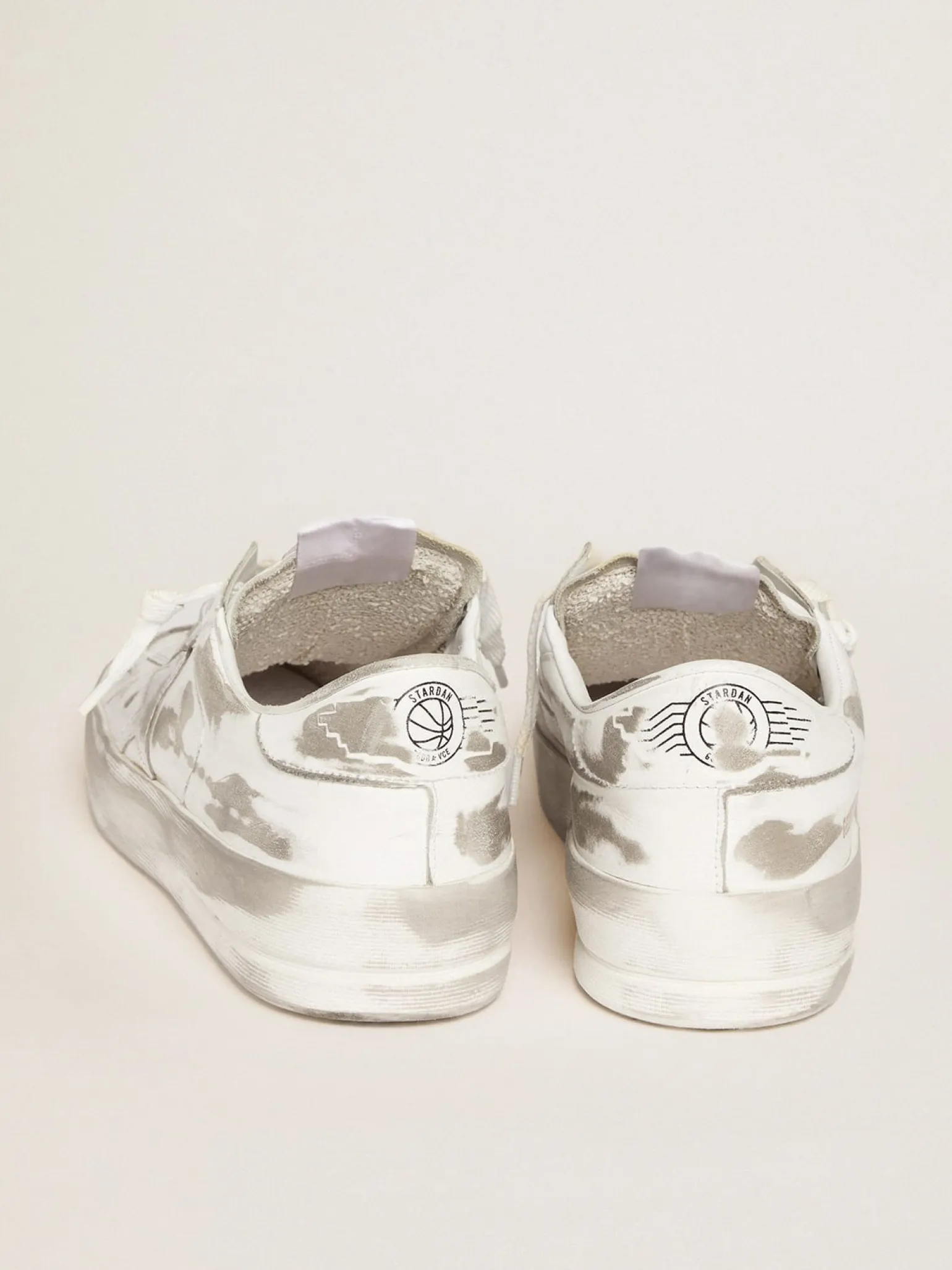 Hot Stardan Masculino branco de couro Stardan