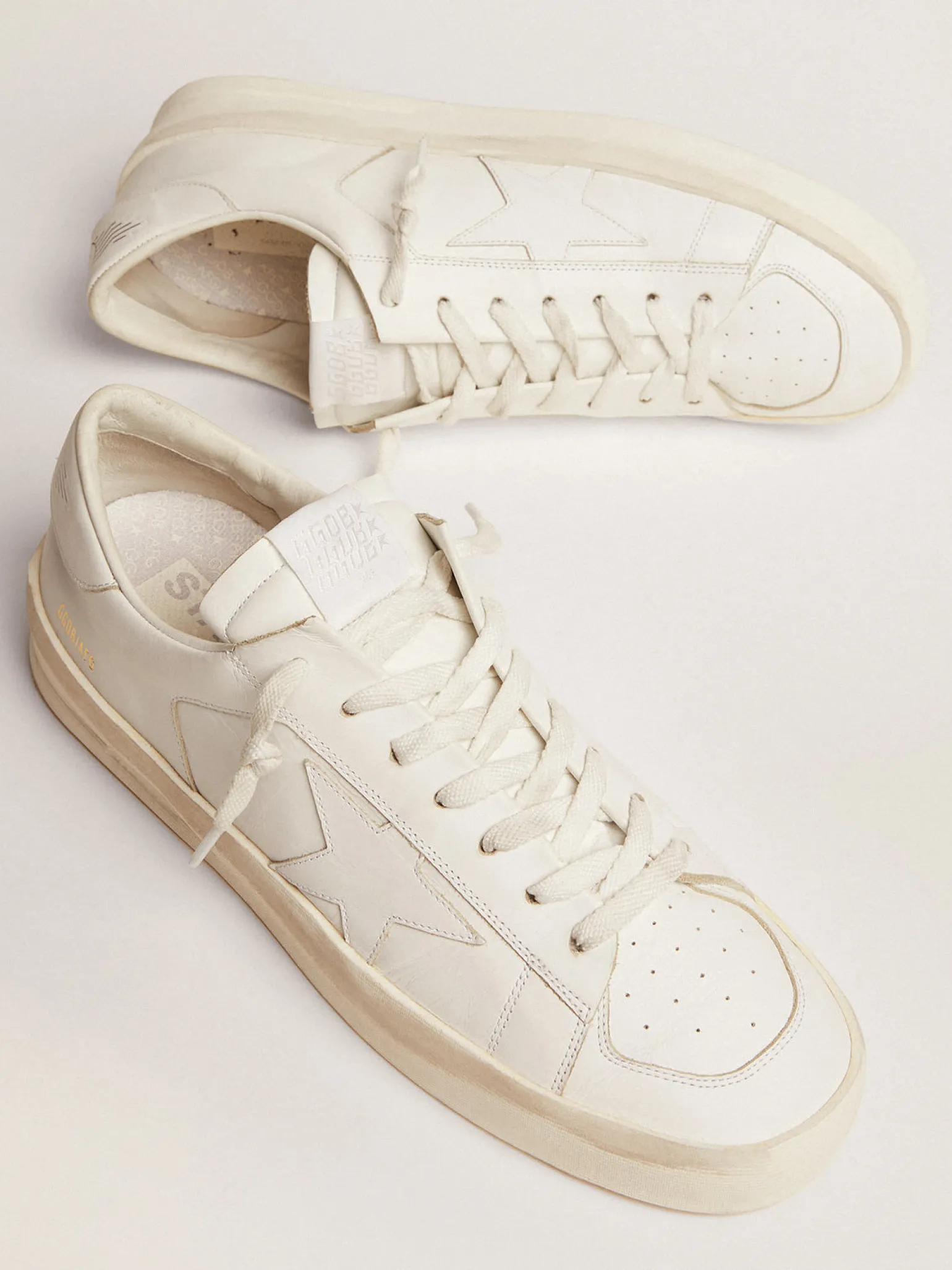 Best Sale Stardan masculino de couro branco Stardan