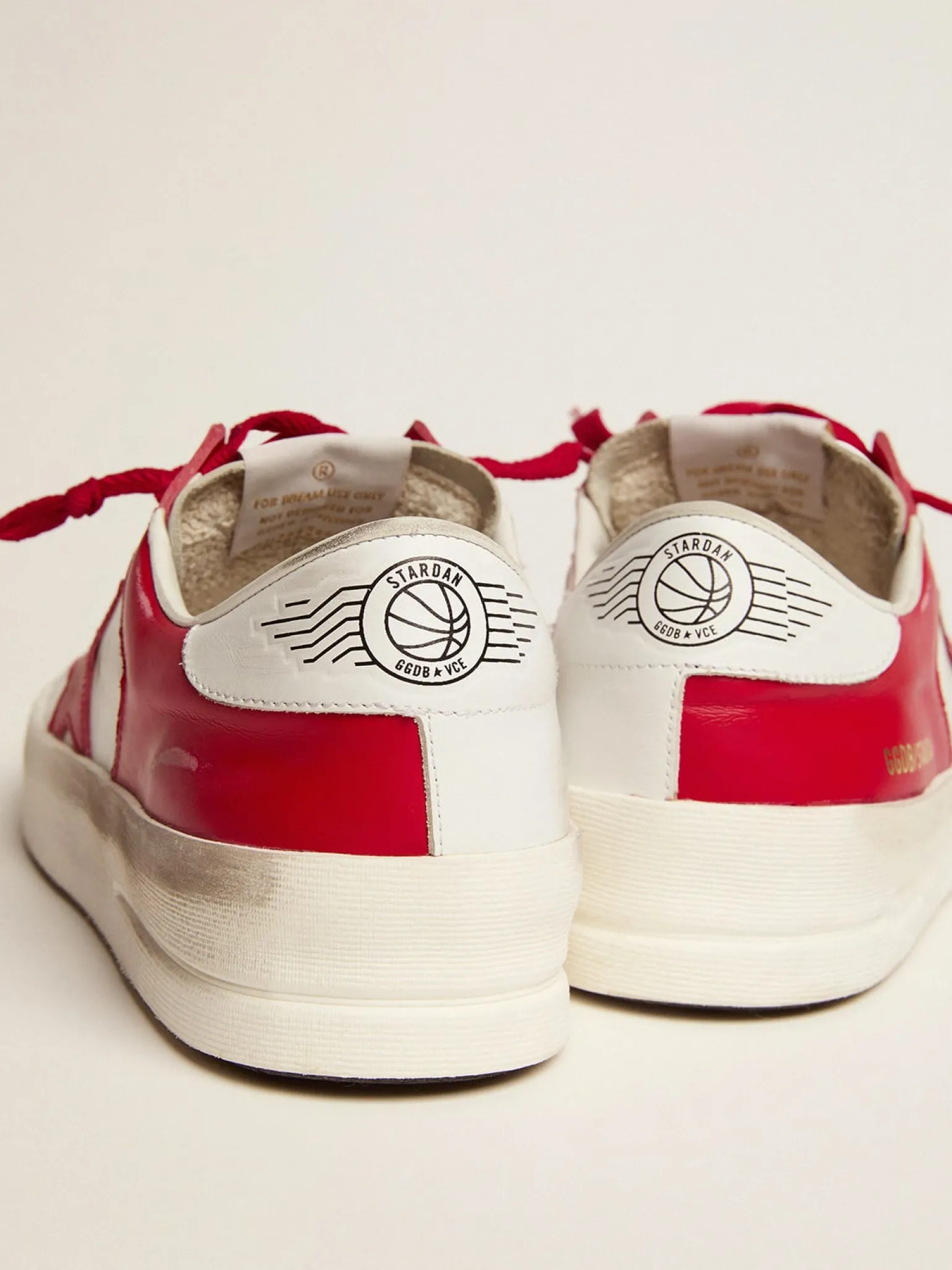 Best Sale Stardan masculino de couro branco e vermelho Stardan