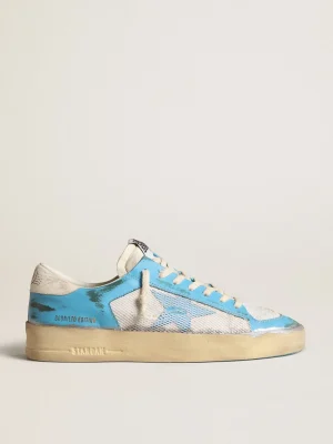 Outlet Stardan Masculino LAB de napa azul e tela branca Stardan