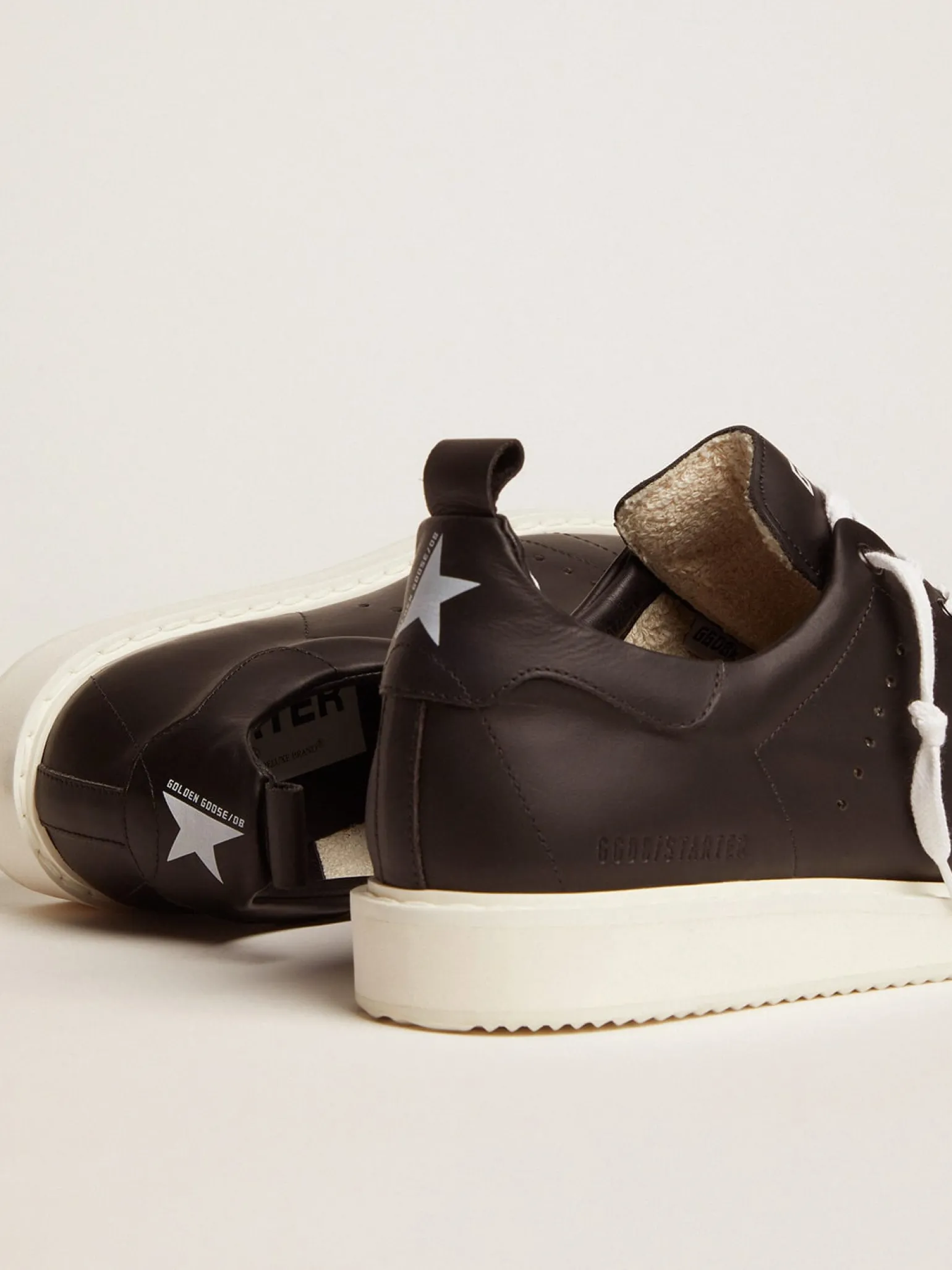 Discount Starter masculino de couro com estrela estampada no talão Starter