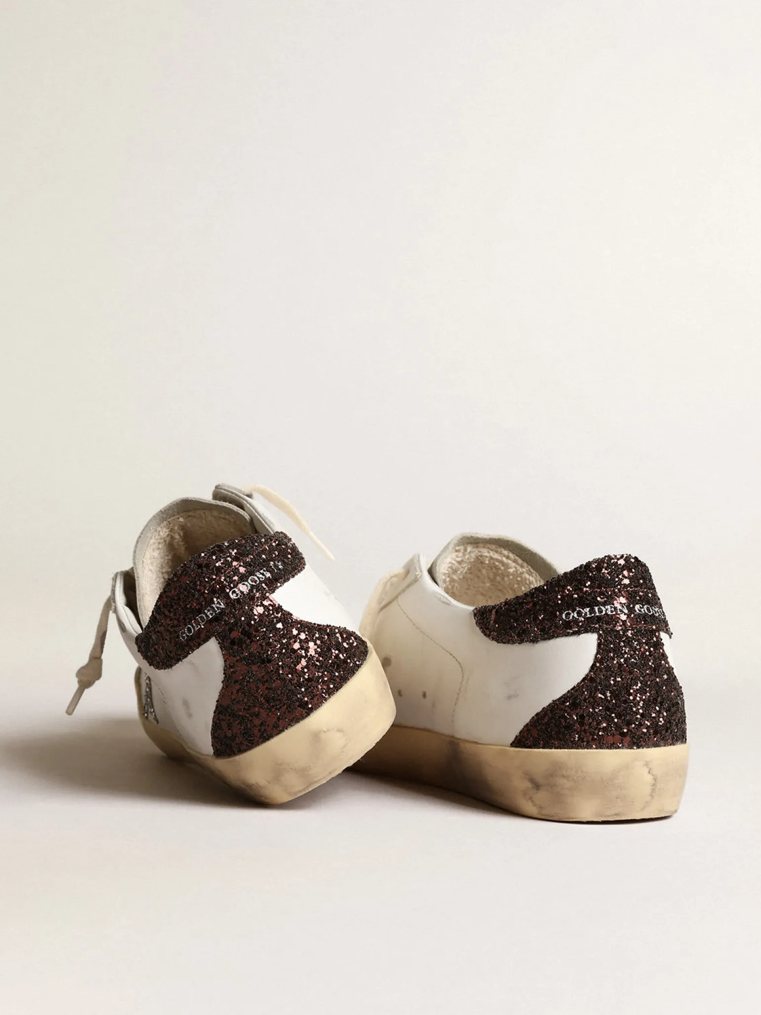 Shop Super-Star com estrela prateada e talão de glitter marrom MULHER Super-Star