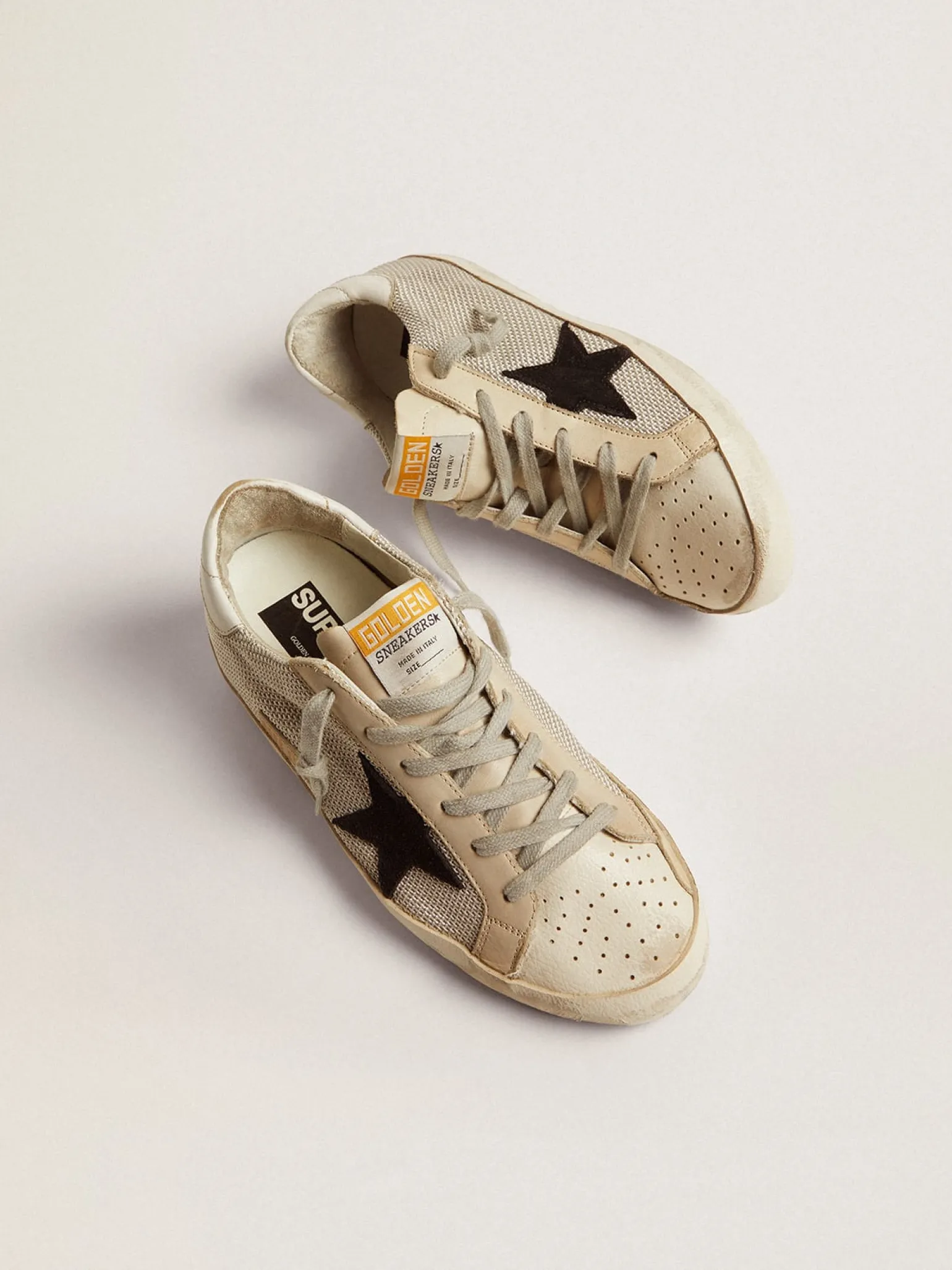 Clearance Super-Star feminino de couro MULHER Super-Star