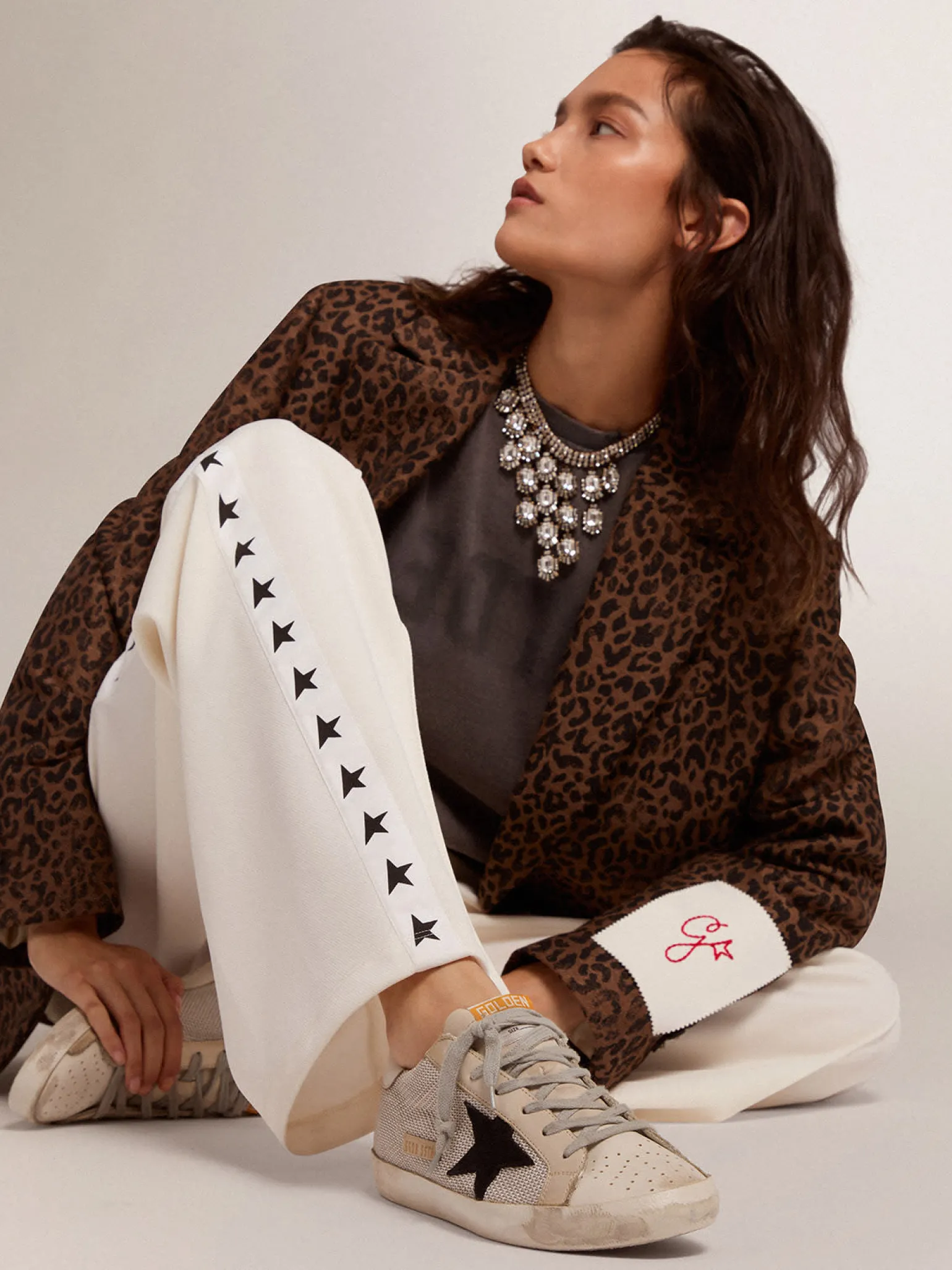 Clearance Super-Star feminino de couro MULHER Super-Star