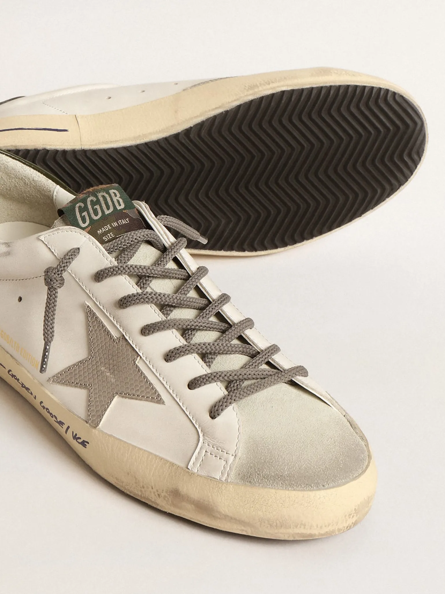 Discount Super-Star LTD com estrela com estampa de crocodilo e talão verde Super-Star