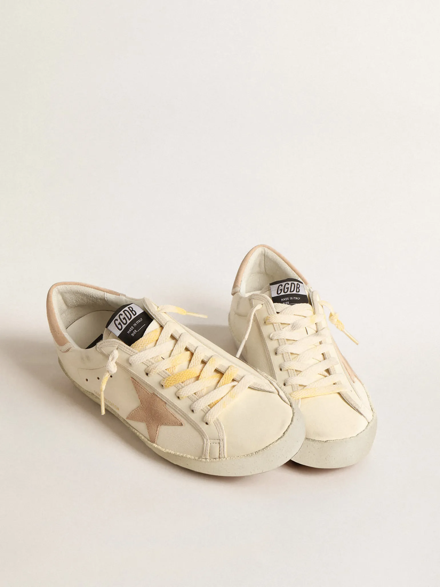 Hot Super-Star Masculino LTD de napa com estrela e talão de suede Super-Star