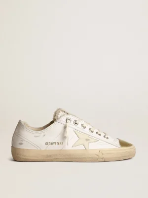 Clearance Tênis V-Star com estrela de couro e forro de shearling bege MULHER V-Star
