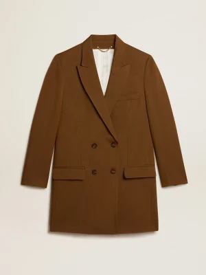 Discount Vestido curto de lã cor de faia com botões de chifre MULHER Vestidos e macacões