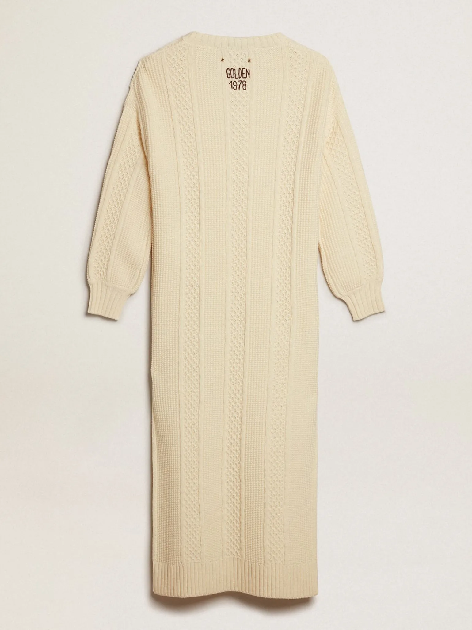 New Vestido de lã com bordado nas costas MULHER Vestidos e macacões
