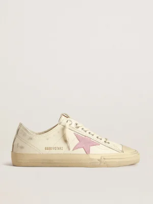 Flash Sale V-Star de napa bege com estrela de suede cor rosa antigo MULHER V-Star
